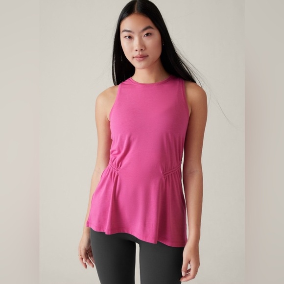 Athleta Women's Pink Air Out Cinch Tank Size Medium - Picture 1 of 9